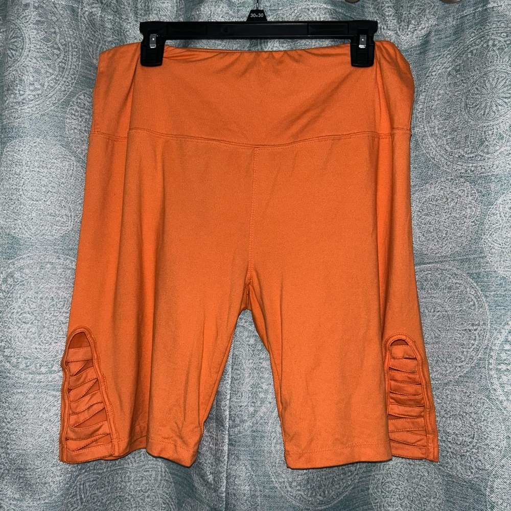 Orange Biker Shorts